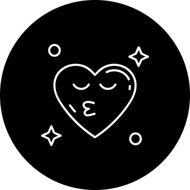 Bir kalp simgesinin vektör illüstrasyonu