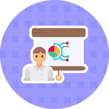 iş sunum vektörü simgesi