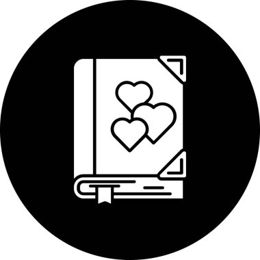 Aşk ikonlu kalp, basit tasarım çizimi