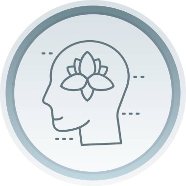 Benzersiz insan kafası vektör çizgisi simgesi