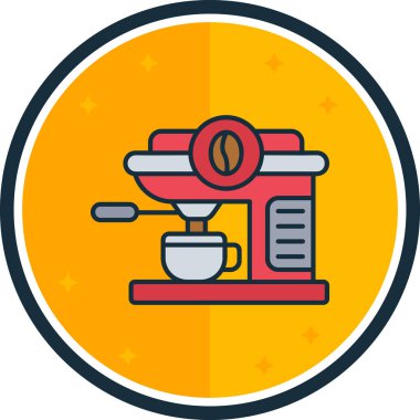 Kahve fincanı. Web simgesi vektör illüstrasyonu