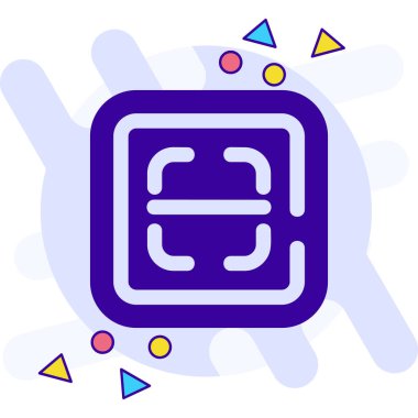 Beyaz arkaplanda izole edilmiş çalma simgesi olan renk çizgisi notası. Müzikli nota. Değişken rastgele dinamik şekiller. vektör illüstrasyonu