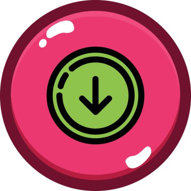 Yuvarlak düğmenin vektör çizimi