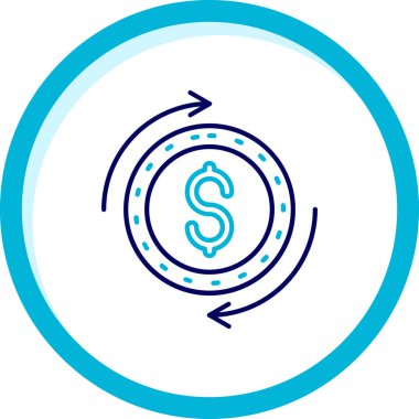 Dolar sikke vektör simgesi