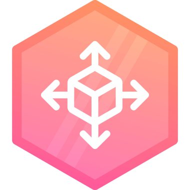 Bir altıgen simgesinin vektör çizimi