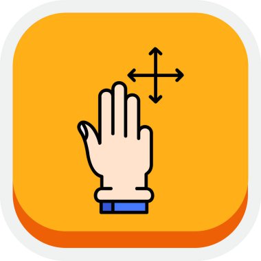 dokunmatik ekran vektör renk çizgisi simgesi