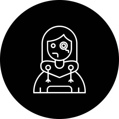 Kişisel ve ticari kullanım için vektör kız simgesi...