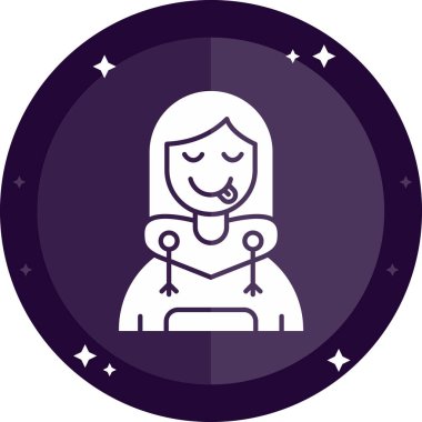 Tatlı bir kızın vektör çizimi