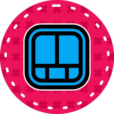 Bir kumarhane çipi simgesinin vektör çizimi