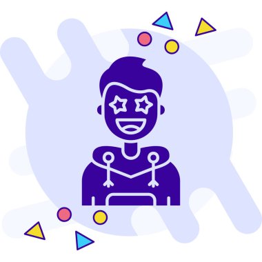 Gözlüklü erkek ve kadın vektör illüstrasyon tasarımı