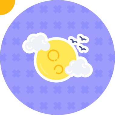 Hava durumu. Web simgesi basit illüstrasyon