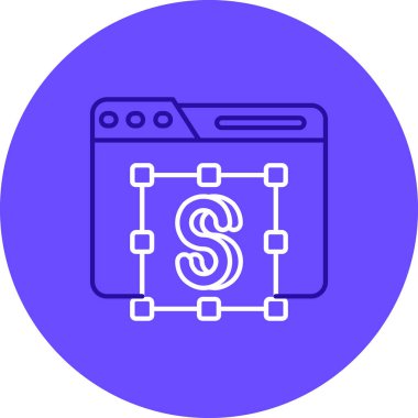 Dolar vektör simgesi modern basit illüstrasyon