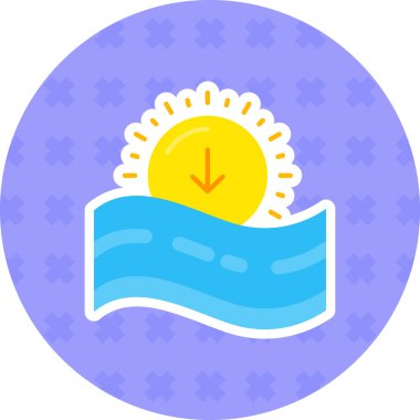 Hava durumu. Web simgesi basit illüstrasyon