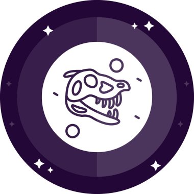 Dinozor. Web simgesi basit illüstrasyon