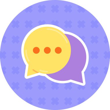 Sohbet mesajı. Basit resimleme