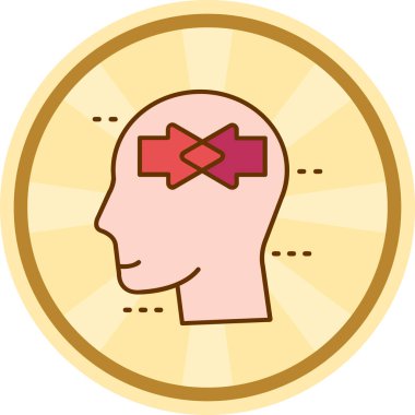 Bir kadın başının vektör illüstrasyonu