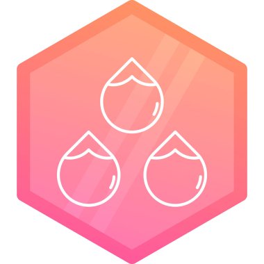 Su damlası ikonu. Web için su bırakma vektör simgelerinin özet çizimi