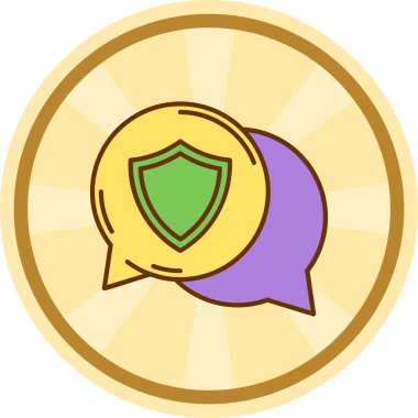 Rozet. Web simgesi basit illüstrasyon