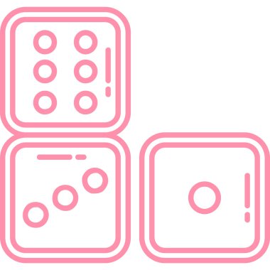 Bir kumarhane simgesinin vektör illüstrasyonu