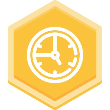 çalar saat düz simgesi, vektör, illüstrasyon