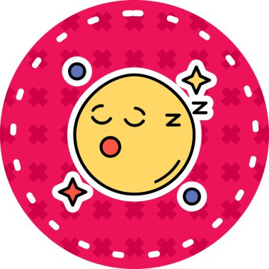 Uyuyan Ay ve Ay 'ın vektör çizimi