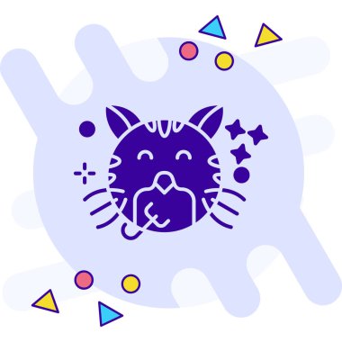 Kedi. Web simgesi basit tasarım