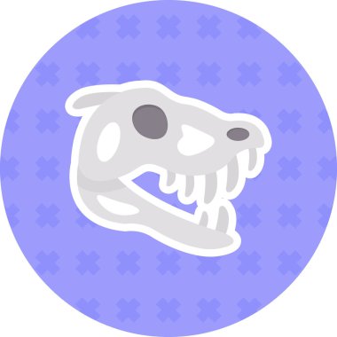 kafatası simgesi, modern tasarım illüstrasyonu