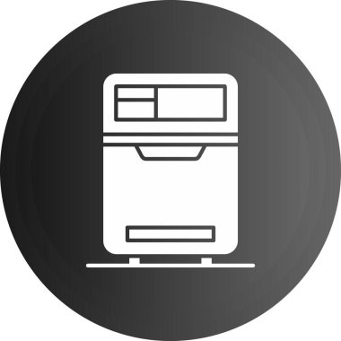 Buzdolabı simgesi, basit siyah biçim