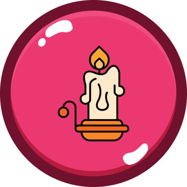 Bir mumun vektör illüstrasyonu