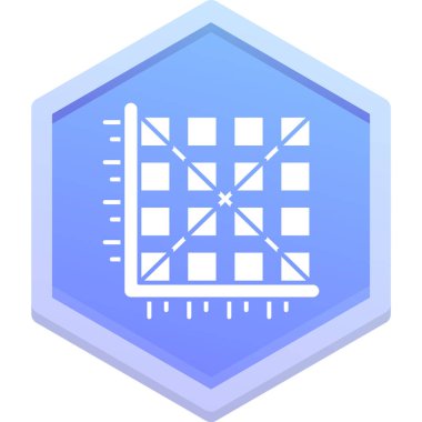 Mavi ızgaranın beyaz arkaplanının vektör çizimi