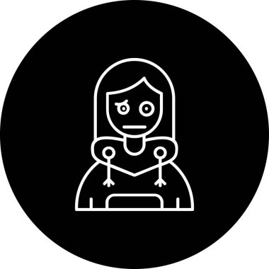 kadın simge vektör illüstrasyonu