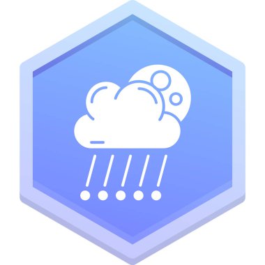 izometrik biçimde yağmur simgesi