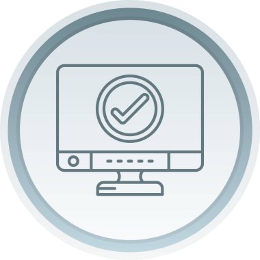 İşaretli bilgisayar monitörü, basit web sayfası simgesi