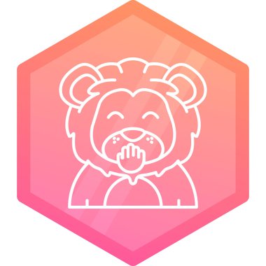 Beyaz renkte izole edilmiş domuz başı simgesi