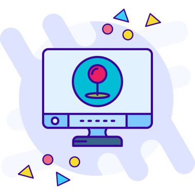 Video oyunu simgesi vektörü.