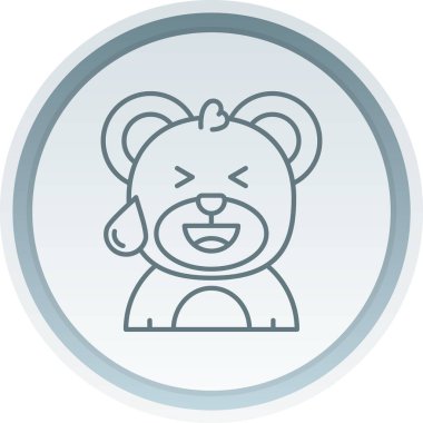 Ayı yüz simgesinin vektör illüstrasyonu