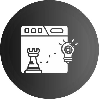 Satranç ikonu. vektör illüstrasyonu