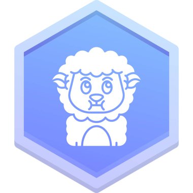 Koyun ikonu vektör illüstrasyonu