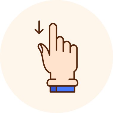 işaret eden jest simgesi - özet biçimi