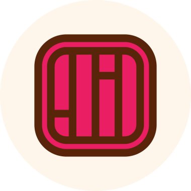 Çikolata. Web simgesi basit illüstrasyon