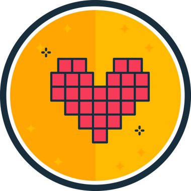 Kalp. Web simgesi basit illüstrasyon