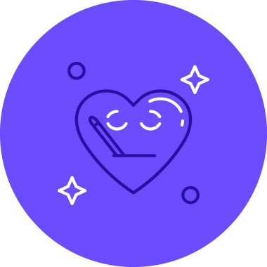 Kalp ikonu vektör illüstrasyonu