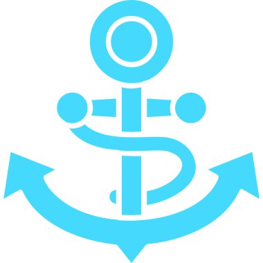 anchor simgesi web tasarımı, ana hatlı vektör illüstrasyonu