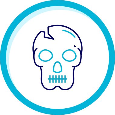 Kafatası. Web simgesi basit illüstrasyon