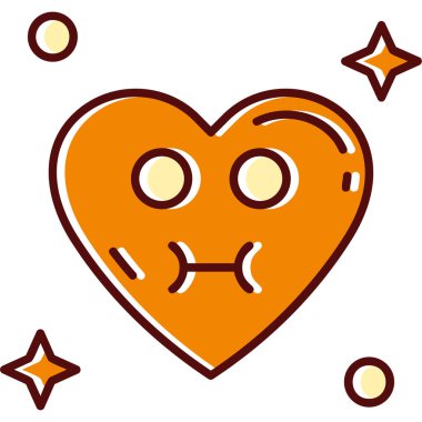 Kalp. Web simgesi vektör illüstrasyonu