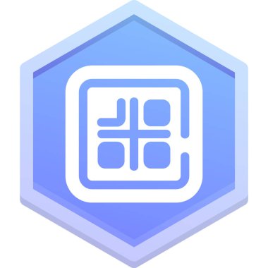 Mavi bir simgenin vektör illüstrasyonu