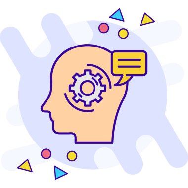 beyin renk simgesi çizimi