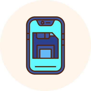 Akıllı telefon. Web simgesi basit illüstrasyon