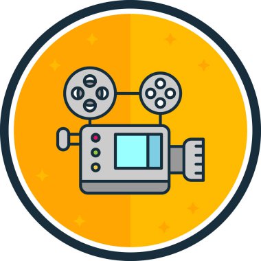 Bir karikatür video simgesinin vektör çizimi