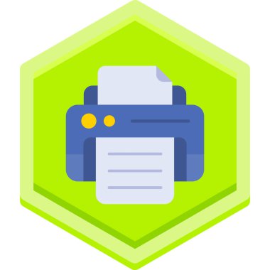 Yazıcı. Web simgesi basit illüstrasyon